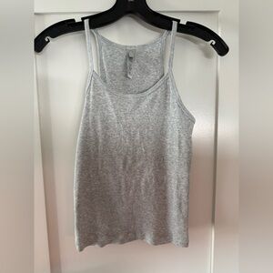 SKIMS Light Gray Ribbed Camisole Tank